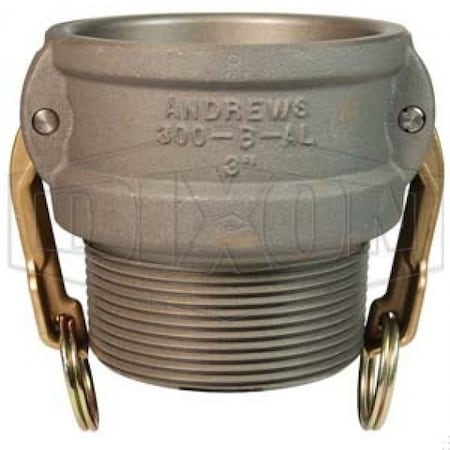 Dixon Type B Cam and Groove Coupler, 4 in Nominal, Female Coupler x MNPT End Style, Aluminum, Domestic 400-B-ALH